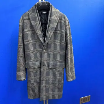 PLUGUGUALES RELAX 체크 무늬 롱 코트