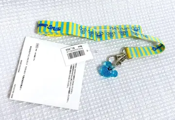 디즈니랜드 미키 스카이블루 블루 핸드폰 넥스트랩 물방울