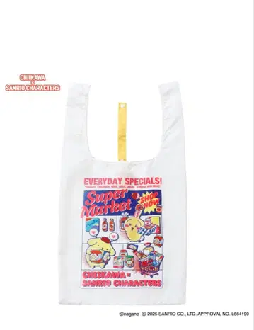 치이카와 (먼작귀) 산리오 캐릭터즈 슈퍼마켓 에코백 화이트