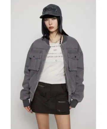 LAGUA GEM Cotton Poket 블루종