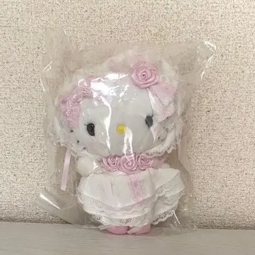 산리오 화이트 프릴 디자인 시리즈 마스코트 홀더 키티