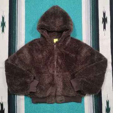 wcj 거의 미사용 보아 후드 부착 자켓 브라운