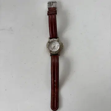 쿼츠 손목시계 화이트 다이얼 가죽