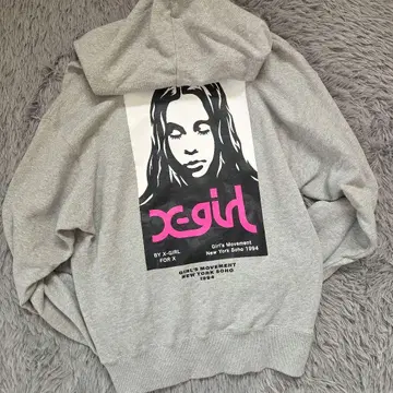 X-girl 엑스걸 후드티 맨투맨 페이스 로고 새상품급 S사이즈