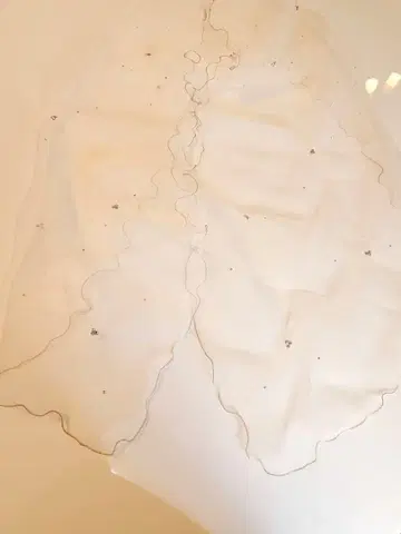 클리어 쉬폰 스톨 비즈 포함