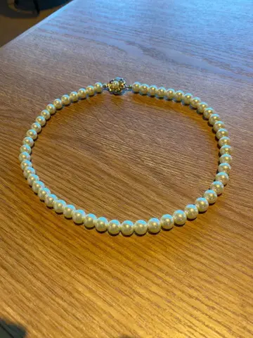 펄 목걸이 꽃 모양 클로징