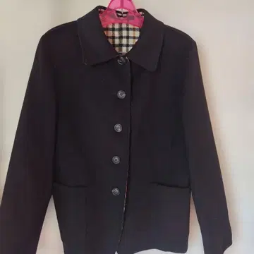 닥스 DAKS 38 캐시미어 리버서블 자켓 블랙 체크 무늬