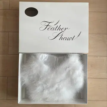 미사용 새상품 후리소데 화이트 퍼 스톨