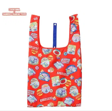 치이카와 산리오 캐릭터즈 슈퍼마켓 에코백 오렌지