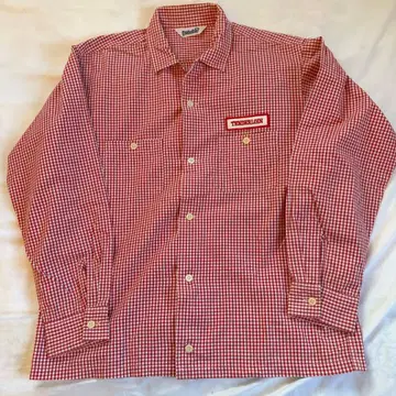 텐더 로인 깅엄 체크 긴팔 셔츠 L 와펜