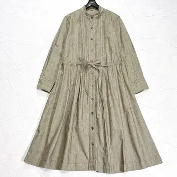 새상품급 45R 옥스퍼드 턱 셔츠 드레스 프론트 오픈 핀턱 겉옷