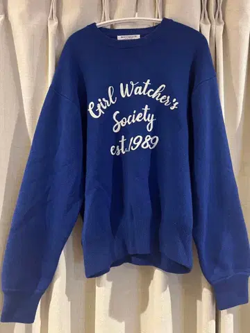 Girl Watcher's Society 자수 니트 블루