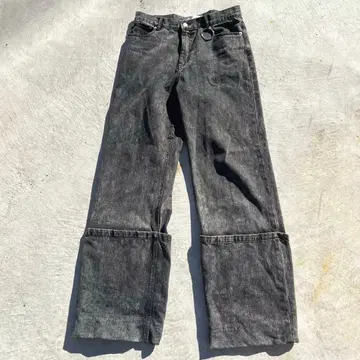 ADRER 와이드 유니크 데님 청바지 그레이 한국 archive