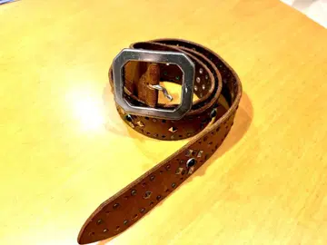 벨트 스터드 벨트 가죽 브라운