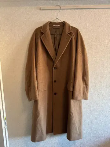 AURALEE 체스터필드 코트 베이지/카멜 사이즈 3