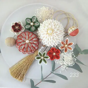 츠마미세공 머리 장식