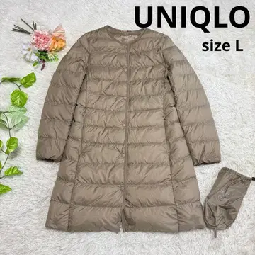 [ 유니클로 ] 새상품급 울트라 라이트 다운 롱 베이지 L 사이즈 여성용