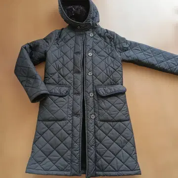 매킨토시 런던 퀼팅 코트 네이비 보아 34