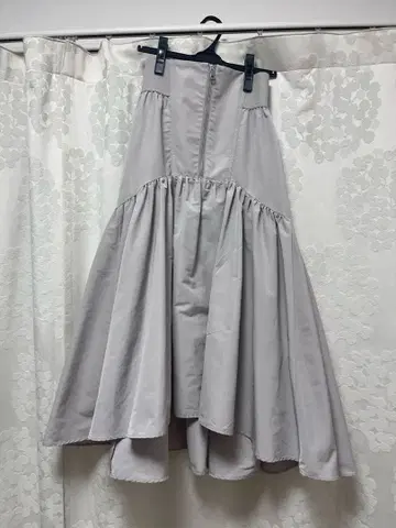 스나이델 지퍼 볼륨 개더 스커트 그레이지 사이즈 0