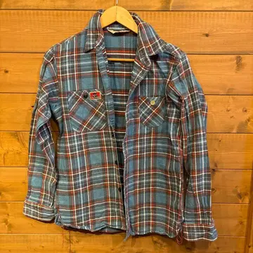 CAT'S PAW 체크 무늬 플란넬 셔츠 S 사이즈