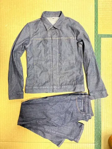 Muji 데님 자켓과 팬츠 세트