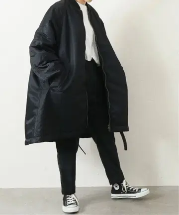 나일론 속통 밀리터리 립 코트