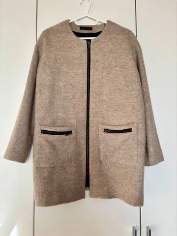 [ 미사용 ] SCOT CLUB 노카라 코트 베이지 M