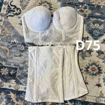 D75 화이트 레이스 코르셋 브라이덜 이너