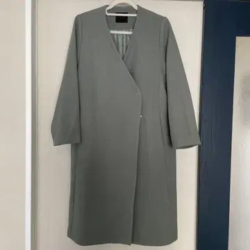 KBF 그린 노카라 롱 코트