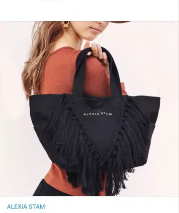 [ 새상품급 ] ALEXIA STAM 알리시아스탄 프린지 토트백 블랙