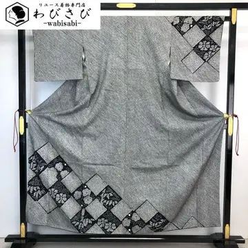 호몬기 총 시보리 히키타 시보리 사각에 꽃 무늬 블랙 컬러 K-4405