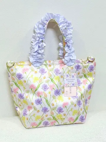 새상품 메종 드 플뢰르 숄더백 토트백 꽃무늬 프릴 2way