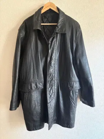 카 코트 블랙 양가죽 한국제