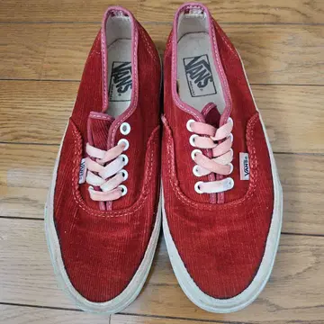 VANS 코듀로이 레드 스니커즈 usa 제조