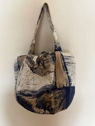 토트백 네이비 베이지