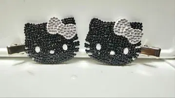 산리오 x 블랙 키티 (앞머리 클립 실버