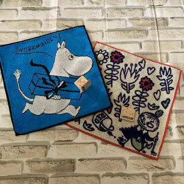 미사용 무민 리틀 미이 타월 손수건 2장 세트