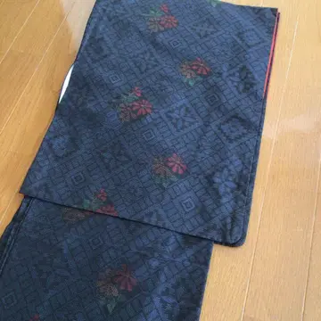 본고 오시마 명주 하나비시 문양 순수 실크