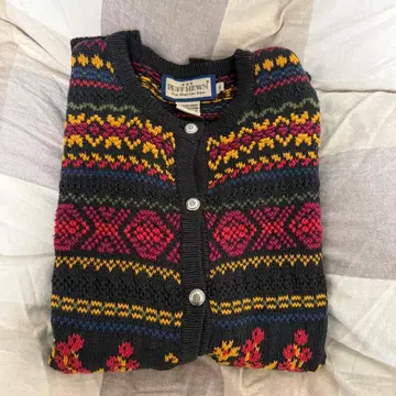 꽃무늬 니트 가디건