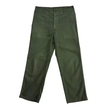 90s 조선군 헤링본 베이커 팬츠 카키 올리브 버튼 플라이