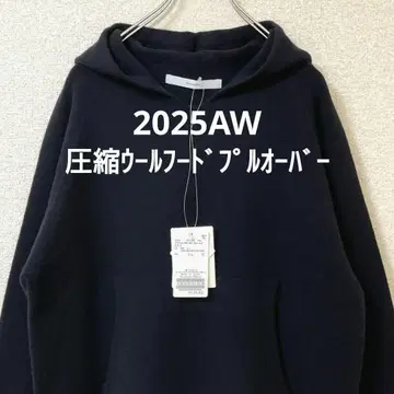 완판템 압축 울 후드 풀오버 네이비 프레임워크