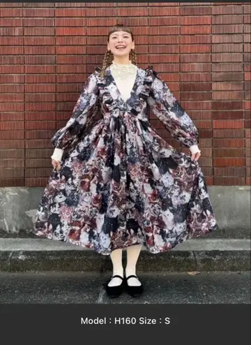 mmts unoa 쉬폰 원피스 고양이 나카가와 쇼코