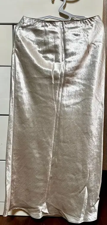 실버 타이트 스커트 사이드 지퍼