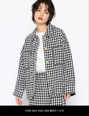 컴시즘 하운드투스 체크 트위드 CPO 자켓