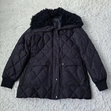 띠어리 다운 코트 퍼 퀼팅 자켓