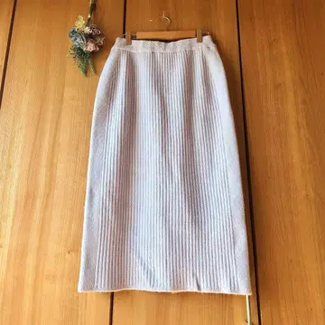 [ 아푸와이저 리셰 ] 울 혼방 롱 타이트 스커트 더스티 핑크 가을/겨울