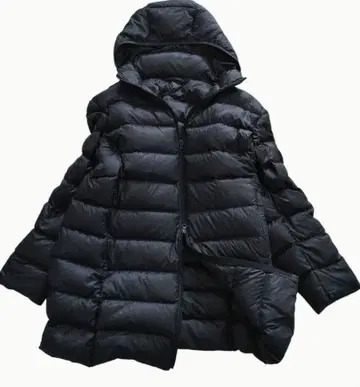 깔끔한 유니클로 L 사이즈 후드 부착 울트라 라이트 다운 더블 지퍼