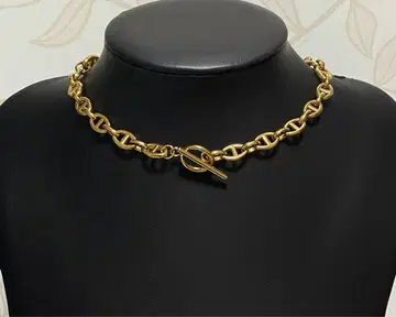 앵커 체인 써지컬 스테인리스 만텔 목걸이 골드 #5