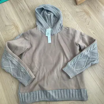 미사용 새상품 택 포함 스콧 클럽 계열 브랜드 케이블 짜임 니트 후드티