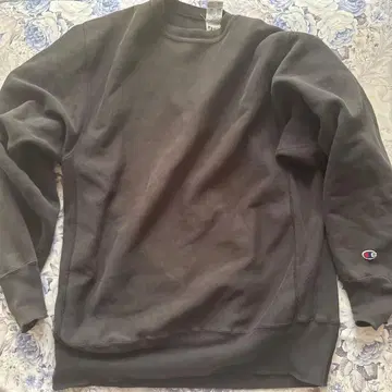 90s 챔피언 리버스 위브 무지 블랙